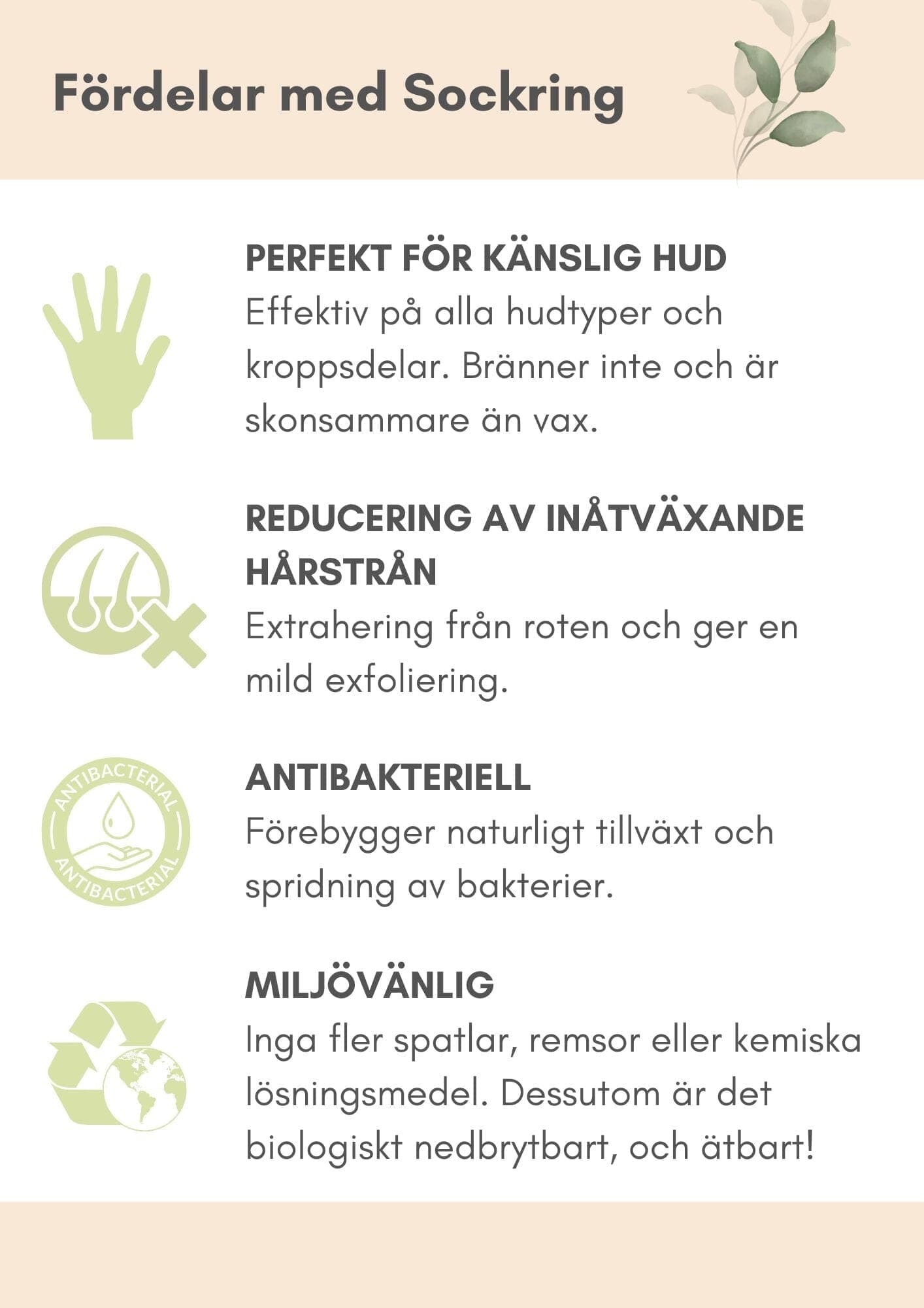 Benefits of Sugaring | Print-at-home Marketing Savvy Sugaring