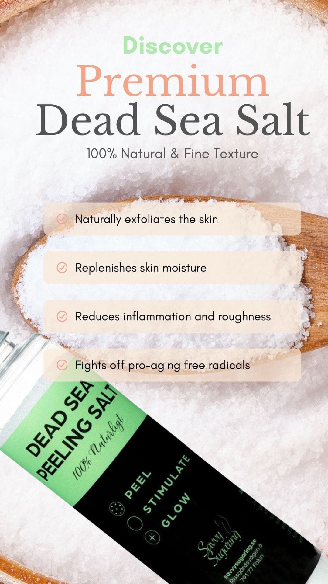 Dead Sea Salt | Instagram Story Marketing Savvy Sugaring