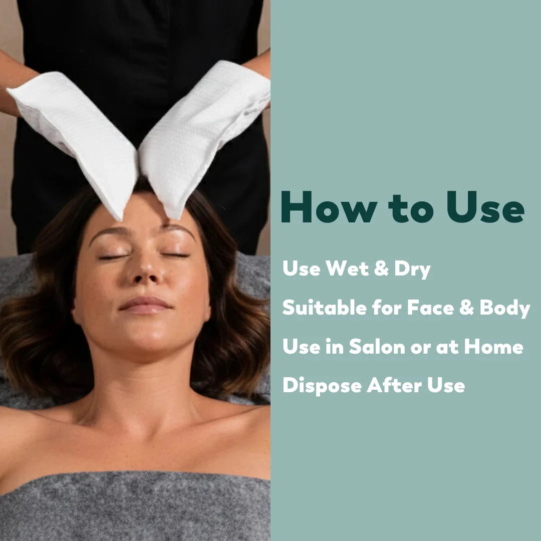 Scrummi® Waffle Facial Mitts - Pack of 40 Förbrukning Scrummi 