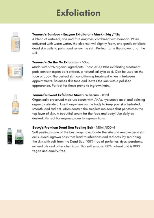 Retail Exfoliation Products | Print-at-home Marketing Savvy Sugaring 