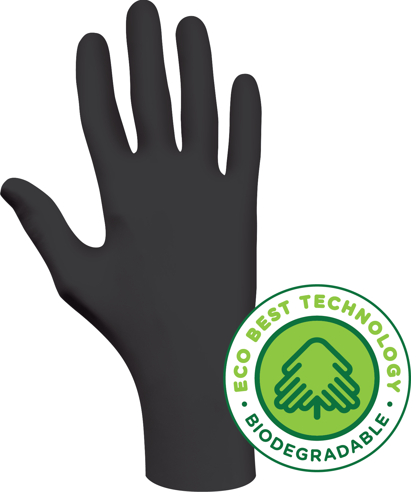 Showa 6112 Nitrilhandskar Svart - Biologiskt nedbrytbara Förbrukning Showa 