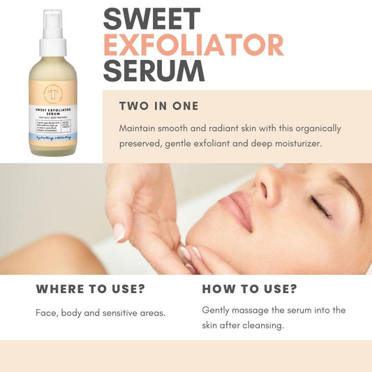 Tamara's Sweet Exfoliator Serum | Instagram & Facebook Post Marketing Savvy Sugaring 